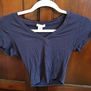 Blue crop top